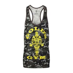 Golds Gym Classic Stringer Tank Top Camo Black