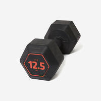 Hanteln 12,5 kg Crosstraining und Muskelaufbau ‒ Hex Dumbbell schwarz