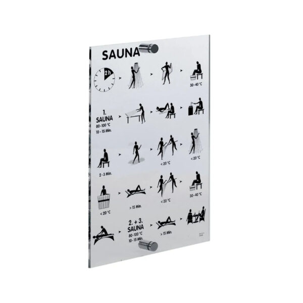 Baderegeltafel für Sauna & Dampfbad auf Acrylglas Sauna