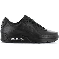 Nike Air Max 90 Leather - Herren Sneakers Schuhe Leder Triple-Black CZ5594-001