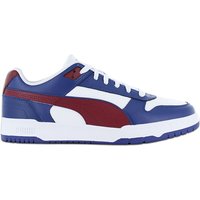 Puma Rebound RBD GAME Low - Herren Schuhe Leder Blau-Weiß 386373-15