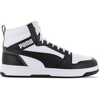 Puma Rebound V6 Mid - Herren Basketball Schuhe Weiß-Schwarz 392326-01