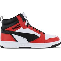 Puma Rebound V6 Mid - Herren Sneakers Basketball Schuhe Weiß-Rot 392326-04