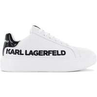 Karl Lagerfeld Maxi Kup - Damen Schuhe Sneaker Leder Weiß  KL62210-010