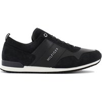 Tommy Hilfiger Iconic Leather Suede - Herren Sneakers Schuhe Dunkelblau FM0FM00924-403