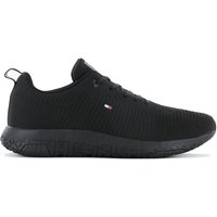 Tommy Hilfiger Corporate Knit Rib Runner - Herren Sneakers Schuhe Schwarz FM0FM02838-BDS