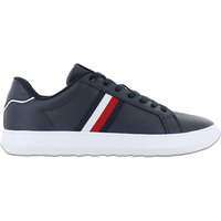 Tommy Hilfiger Corporate Leather Cup Stripes - Herren Schuhe Blau FM0FM04732DW5