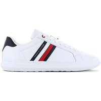 Tommy Hilfiger Essential Leather Cupsohle - Herren Sneakers Schuhe Leder Weiß FM0FM04921-YBS