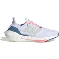 Sag Hallo zu überlegener Energierückgabe. Wir haben unseren energiegeladenen Laufschuh rundum auf die weibliche Fußform abgestimmt. Der Ultraboost 22 hat eine engere Passform an der Ferse und eine niedrigere Spannkurve