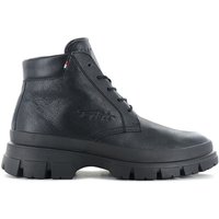 Tommy Hilfiger Warm Chunky Leather Hybrid Boot - Herren Stiefel Leder Schwarz FM0FM03799-BDS